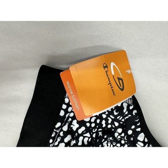 Champion C9 Fitness Sports bra Support Adjustable Straps Black And White - Picture 4 of 8